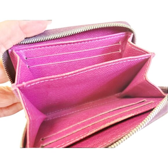 Louis Vuitton Vintage Zippy Wallet Purple Epi Leather Silver w/ Box Dust Bag - Picture 12 of 12